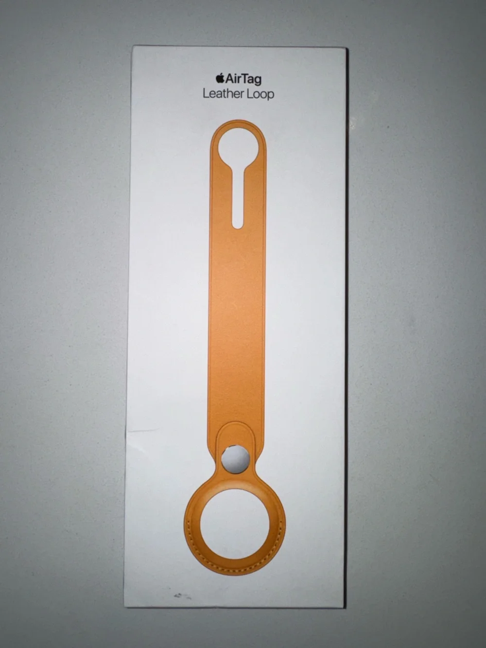 Apple Leather Loop AirTag Holder in California Poppy